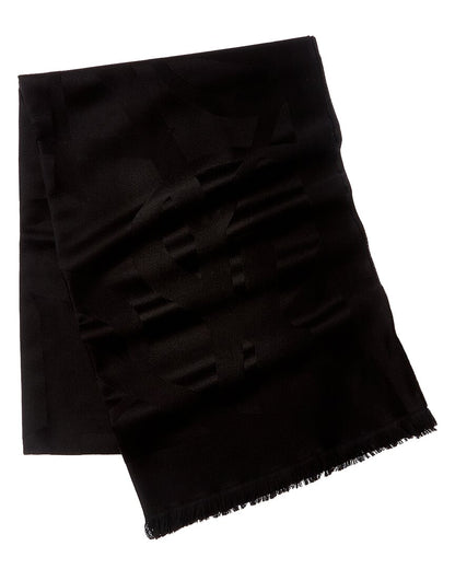 Saint Laurent Cassandre Jacquard Wool Scarf