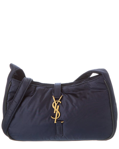 Saint Laurent Le 5 À 7 Mini Nylon Crossbody Blue ONE SIZE