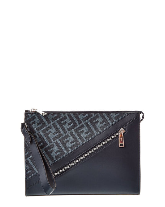 Fendi Ff Leather Pouch