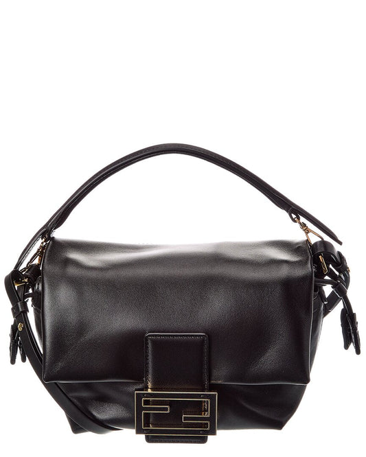 Fendi Mamma Baguette Small Leather Shoulder Bag