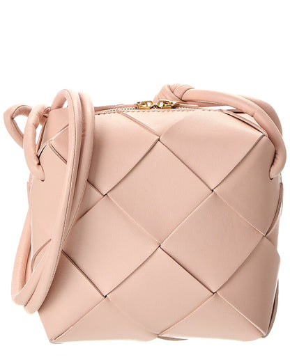 Bottega Veneta Cassette Mini Intrecciato Leather Camera Bag Pink ONE SIZE