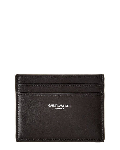 Saint Laurent Classic Leather Card Case Black ONE SIZE