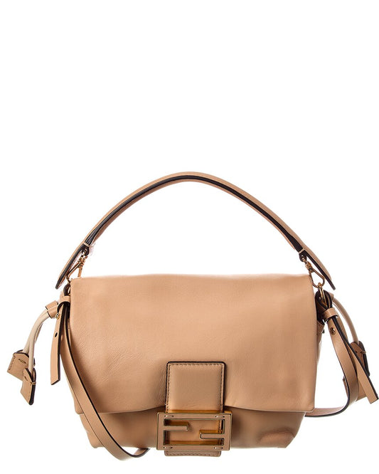 Fendi Mamma Baguette Small Leather Shoulder Bag
