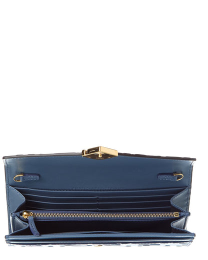 Fendi Ff Diamonds Leather Continental Wallet On Chain