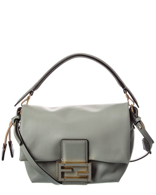 Fendi Mamma Baguette Small Leather Shoulder Bag
