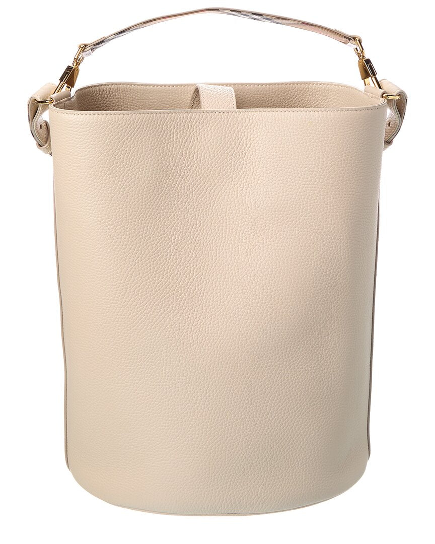 Burberry Leather Bucket Bag