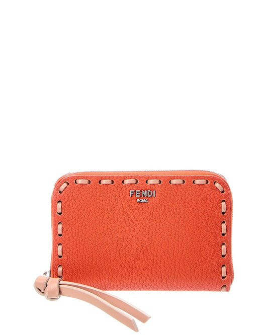 Fendi Peekaboo Mini Leather Coin Purse