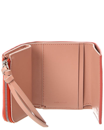 Fendi Peekaboo Micro Leather Trifold Wallet