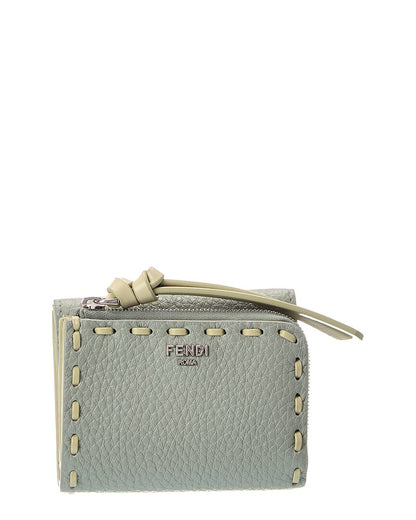 Fendi Peekaboo Micro Leather Trifold Wallet