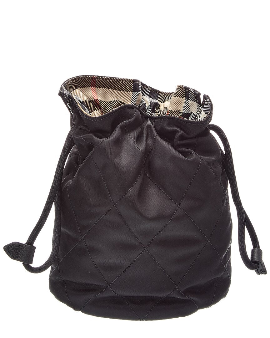 Burberry Horseshoe Quilted Canvas Bucket Bag