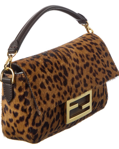 Fendi Baguette Mini Haircalf & Leather Shoulder Bag