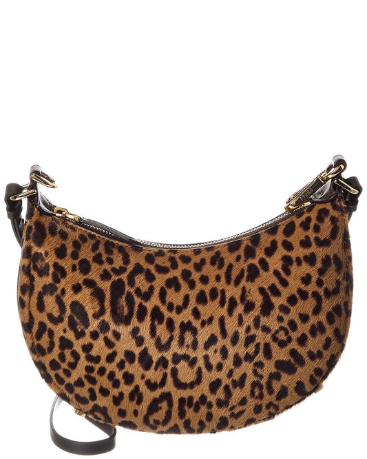 Fendi Fendigraphy Mini Ff Haircalf Hobo Bag