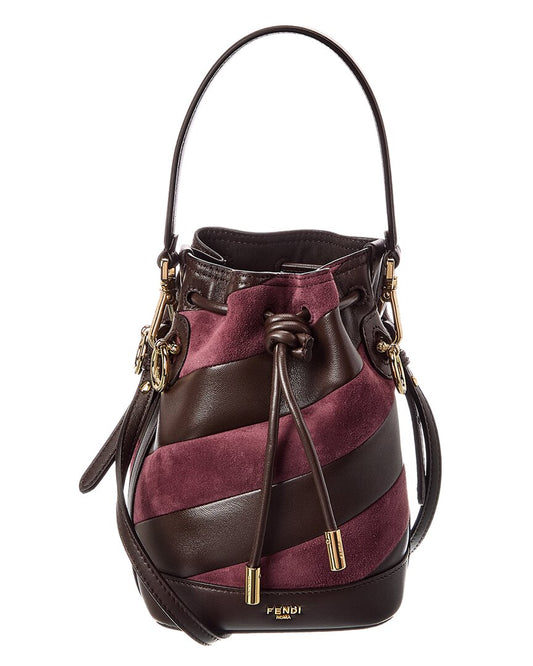 Fendi Mon Tresor Mini Leather & Suede Bucket Bag
