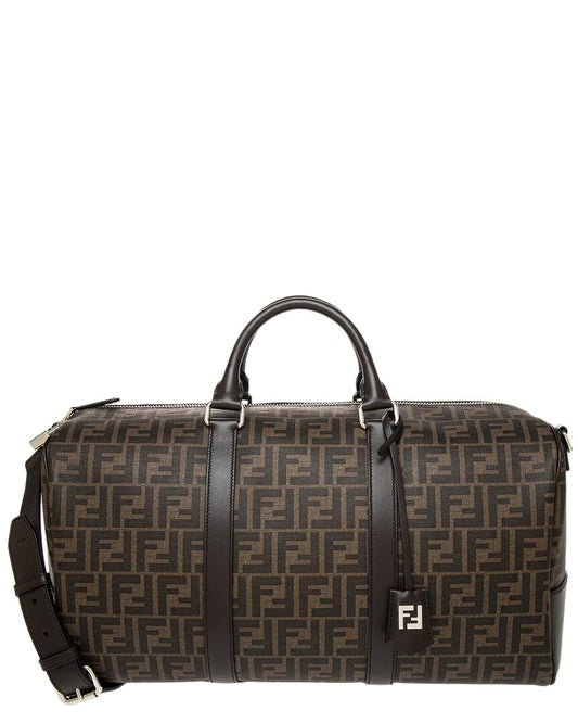 Fendi Ff Medium Canvas & Leather Duffel Bag
