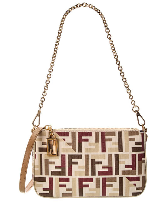 Fendi Baguette Ff Jacquard Pouch