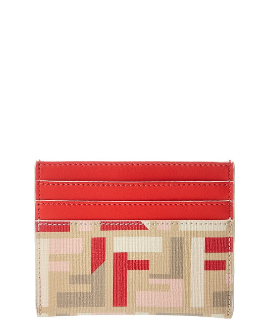 Fendi Ff Roma Leather Card Case