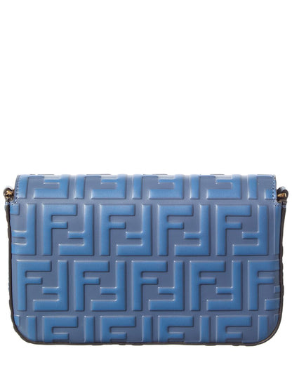 Fendi Ff Diamonds Leather Wallet On Chain