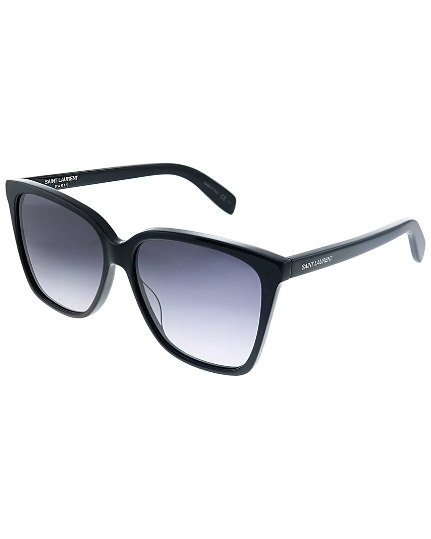 Saint Laurent Women's Cat-Eye 56Mm Sunglasses Black Black Grey