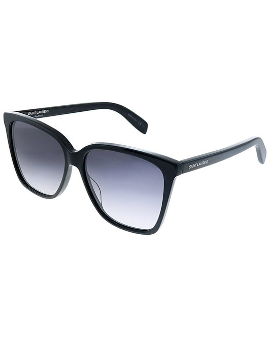 Saint Laurent Women's Cat-Eye 56Mm Sunglasses Black Black Grey