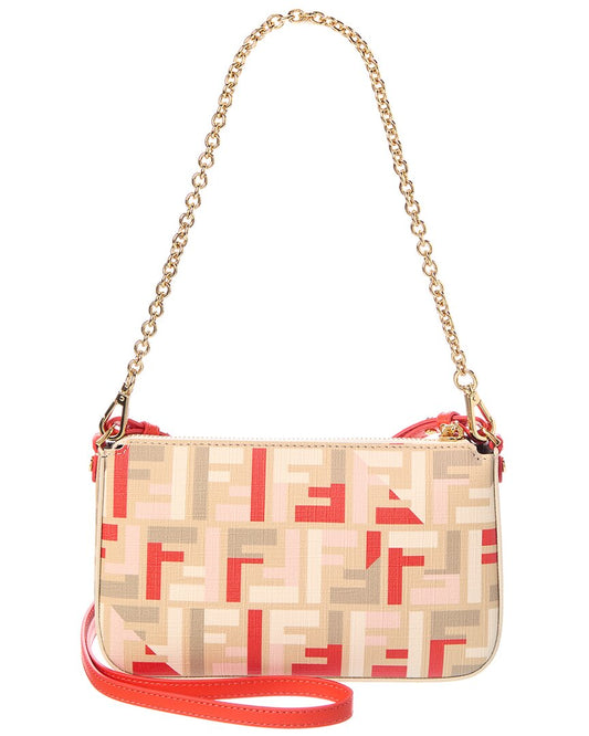 Fendi Baguette Ff Jacquard Pouch