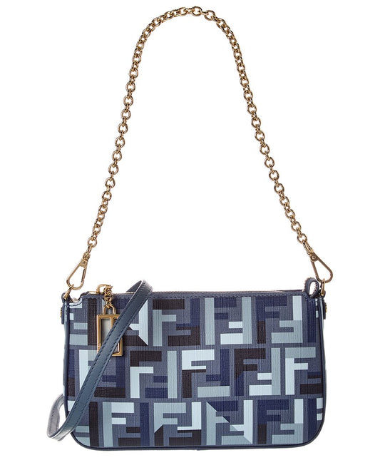 Fendi Baguette Ff Jacquard Pouch