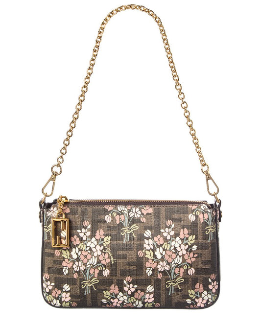 Fendi Baguette Ff Jacquard Pouch