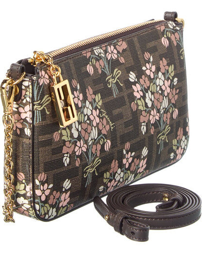 Fendi Baguette Ff Jacquard Pouch
