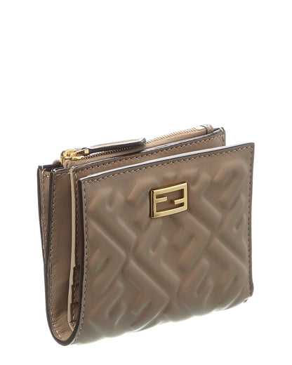 Fendi Slim Baguette Ff Leather Wallet