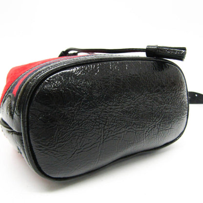 Gucci Drawstring Red Suede Shoulder Bag