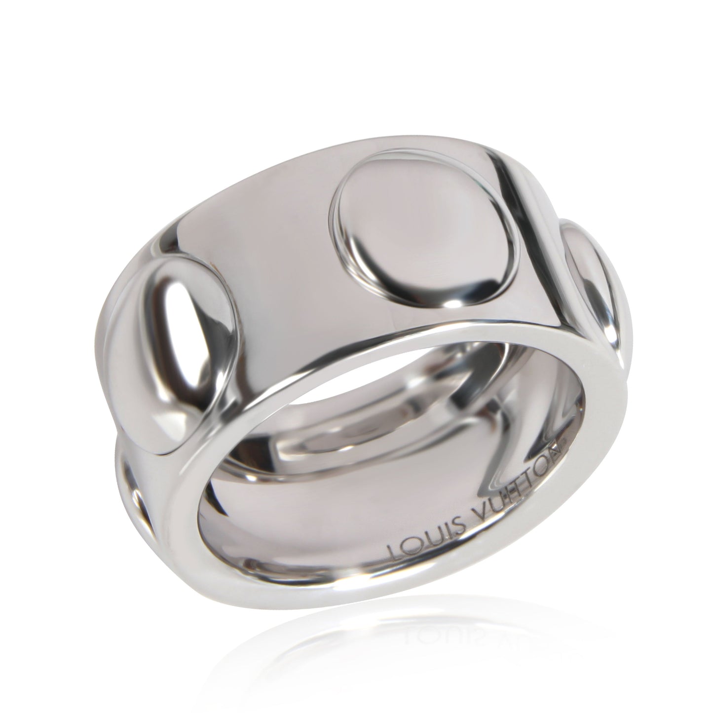LOUIS VUITTON Empreinte 10 mm Band in 18K White Gold