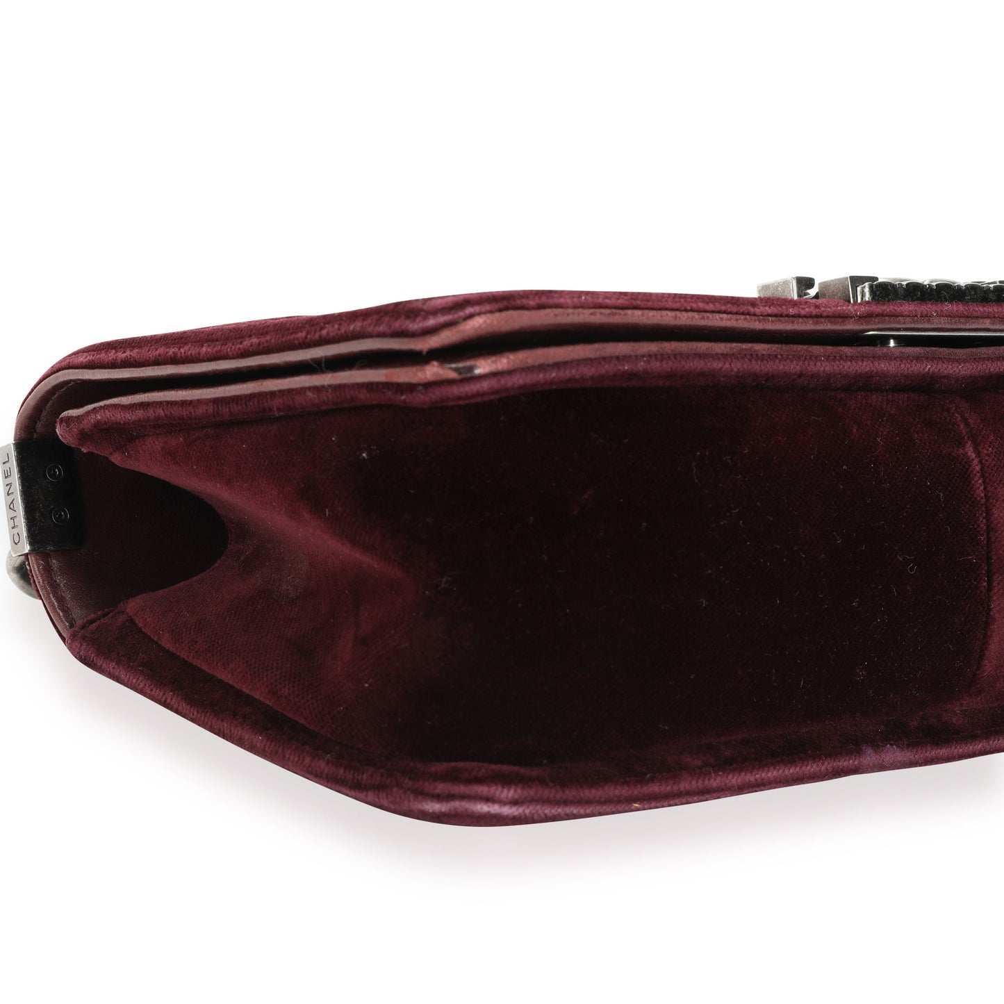 Paris-Édimbourg Burgundy Quilted Velvet & Tweed Old Medium Boy Bag