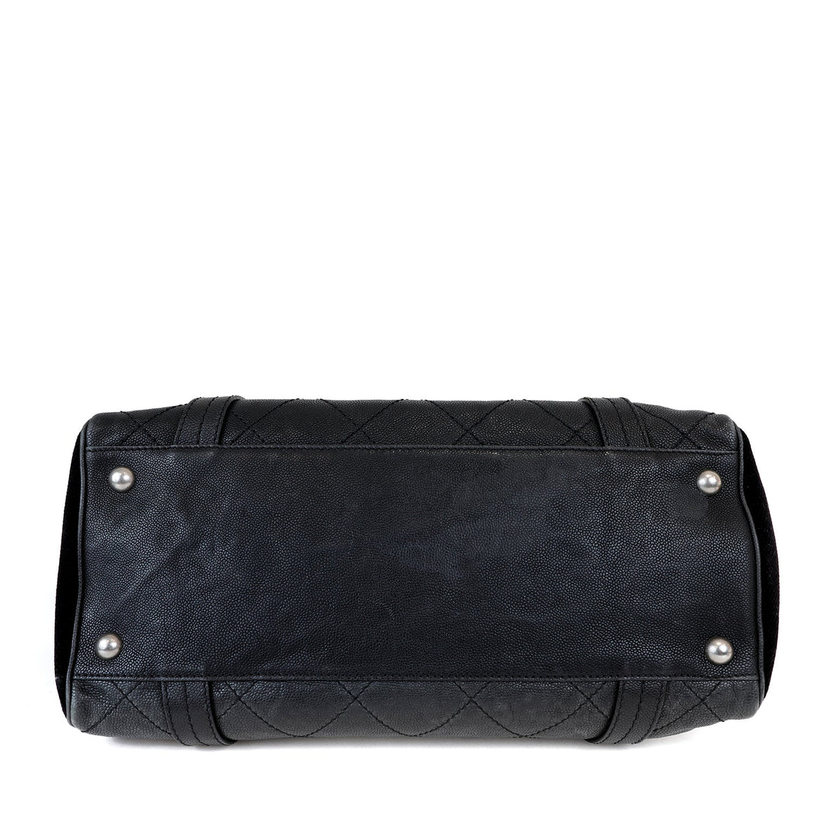Chanel Black Double Pocket Tote Reissue Quilted Lambskin & Suede w/ Brushed Hardware