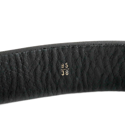 Chanel Black Leather Bow Belt with Chains size 95
