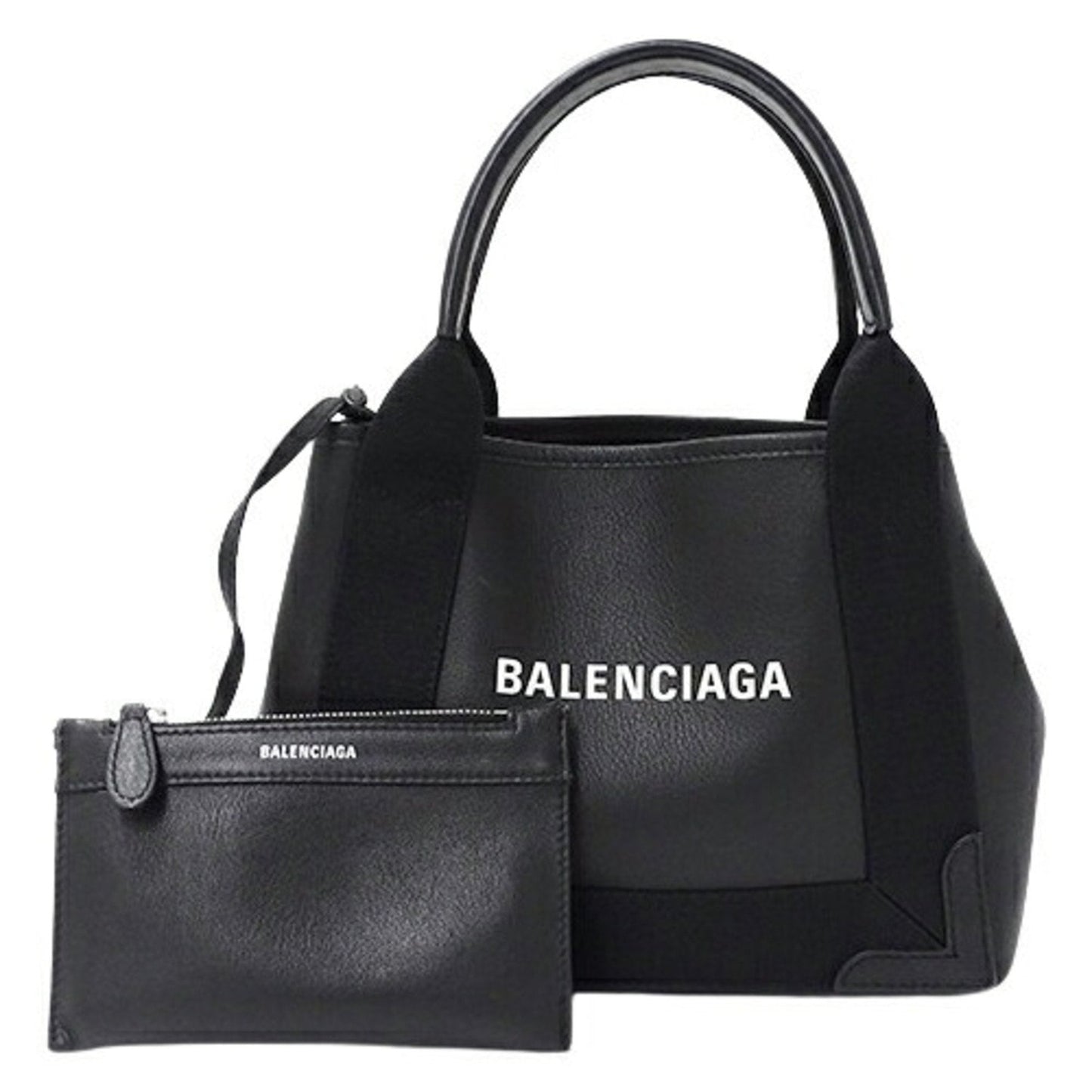 Balenciaga Navy Cabas Handbag