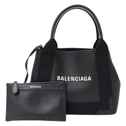 Balenciaga Navy Cabas Handbag