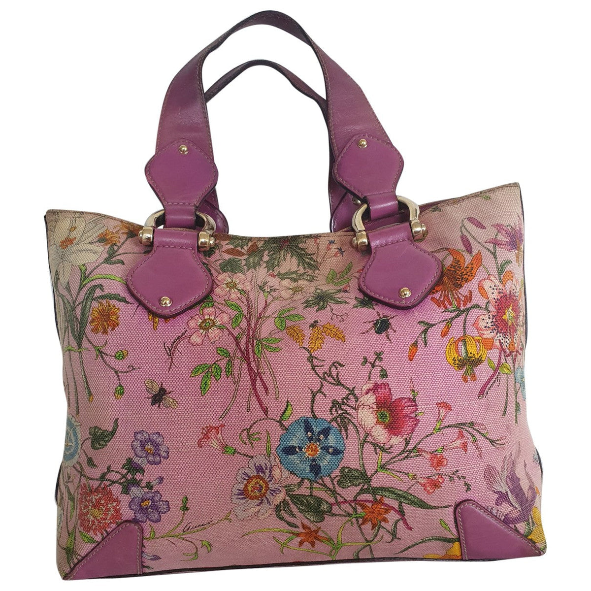 Gucci pink cloth handbag