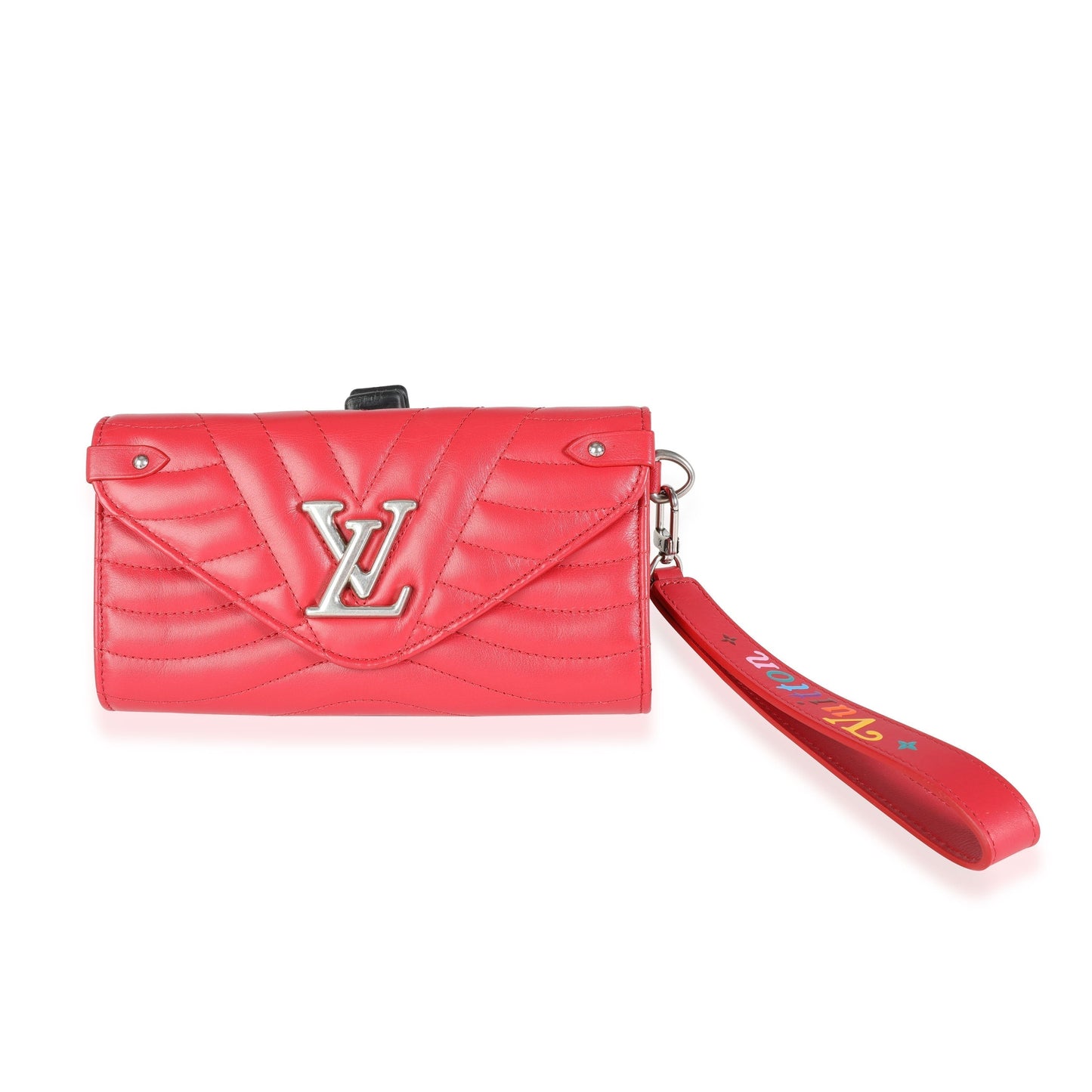 Louis Vuitton Red Quilted Cowhide New Wave Wristlet Wallet