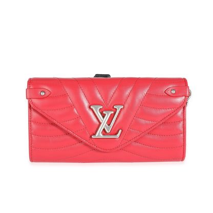 Louis Vuitton Red Quilted Cowhide New Wave Wristlet Wallet