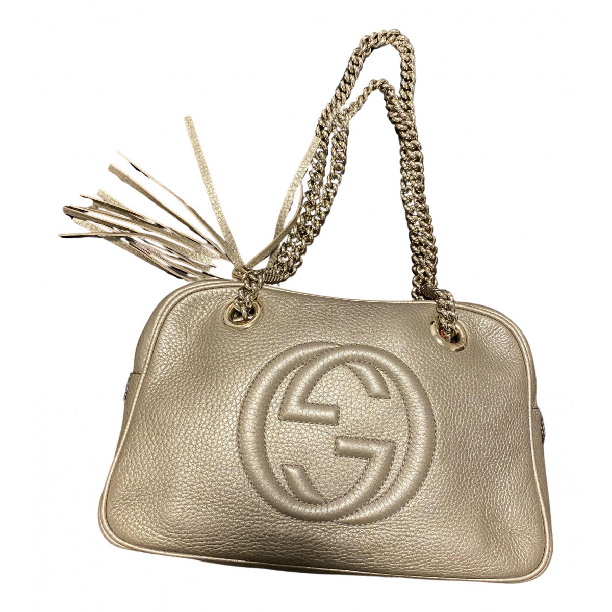 Gucci soho gold leather handbag