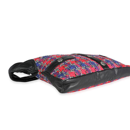 Black Lambskin & Multicolor Tweed Girl Bag