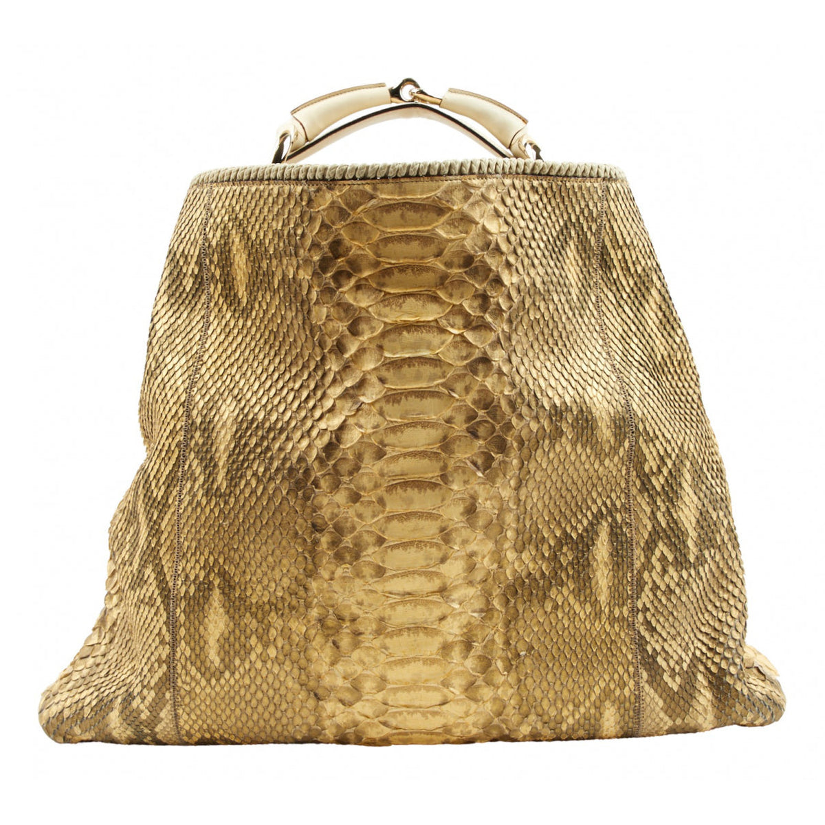 Gucci beige python handbag