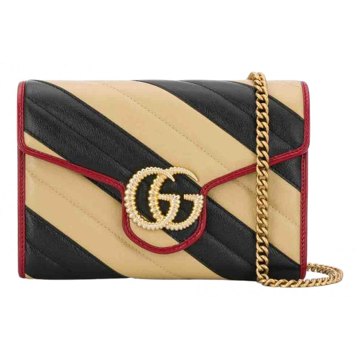 Gucci marmont beige leather handbag