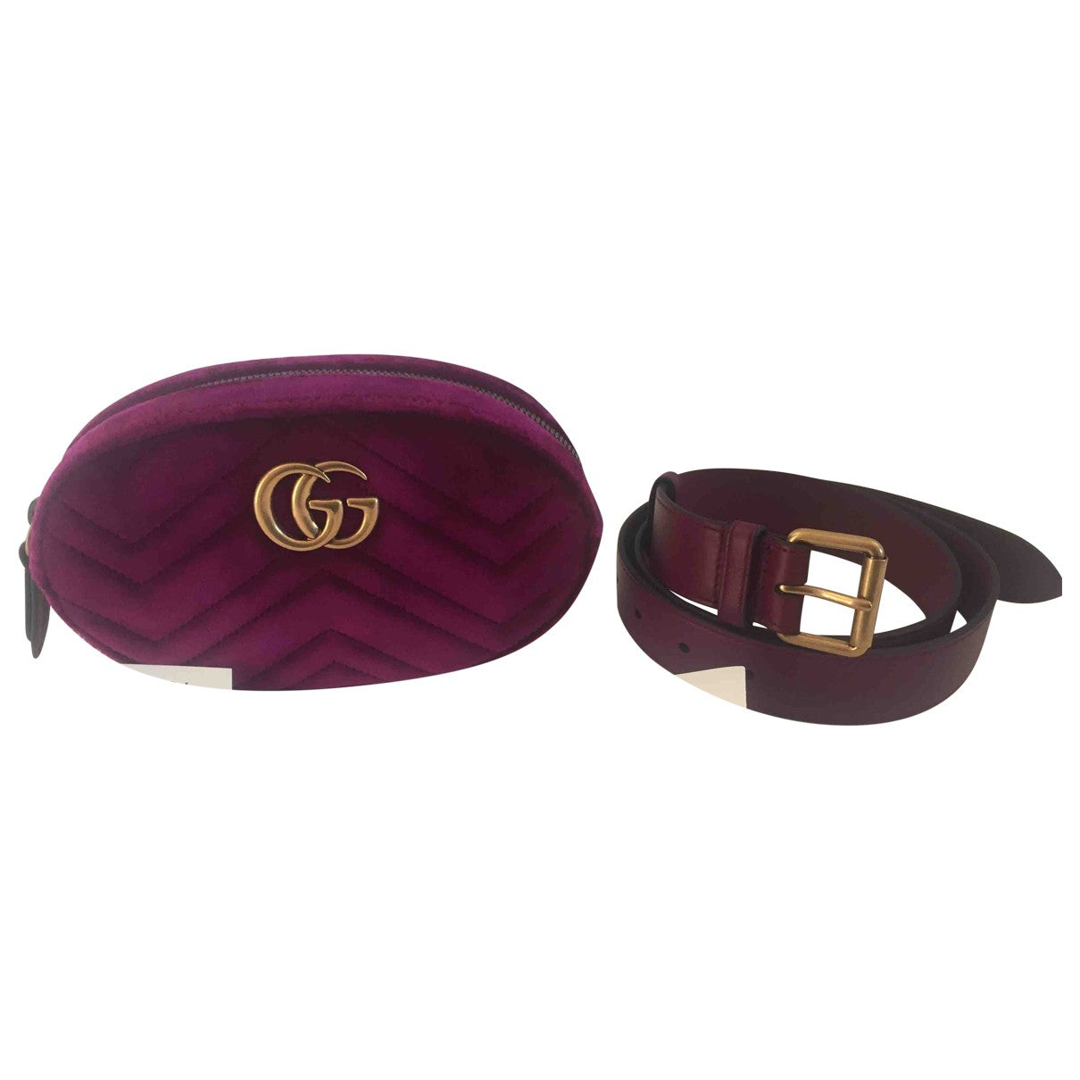 Gucci marmont purple velvet clutch bag