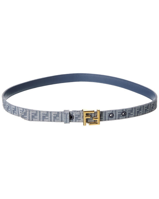 Fendi Ff Buckle Denim Belt