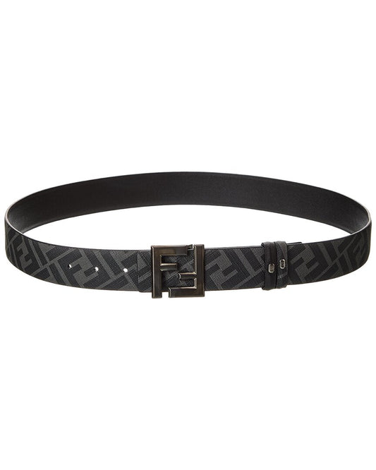 Fendi Ff Squared Leather Belt
