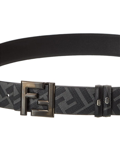 Fendi Ff Squared Leather Belt