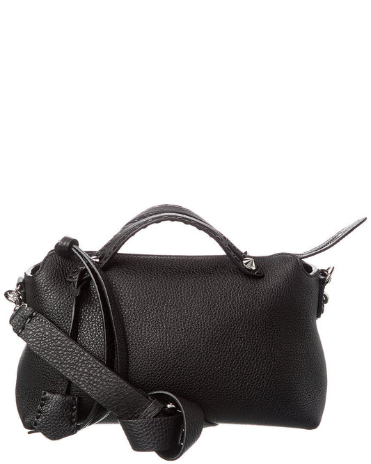 Fendi By The Way Selleria Medium Leather Shoulder Bag, Black