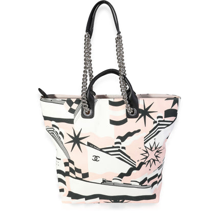 Chanel Black, Pink, & White Canvas La Pausa Shopping Tote