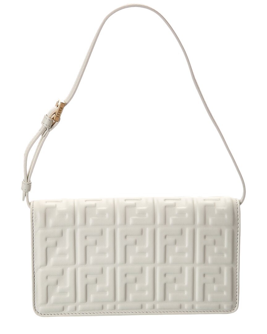 Fendi Baguette Ff Leather Wallet On Chain