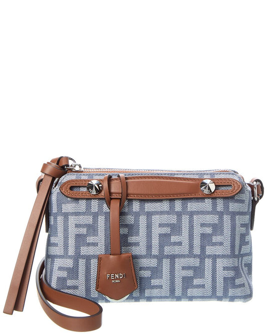 Fendi By The Way Soft Mini Ff Denim & Leather Satchel